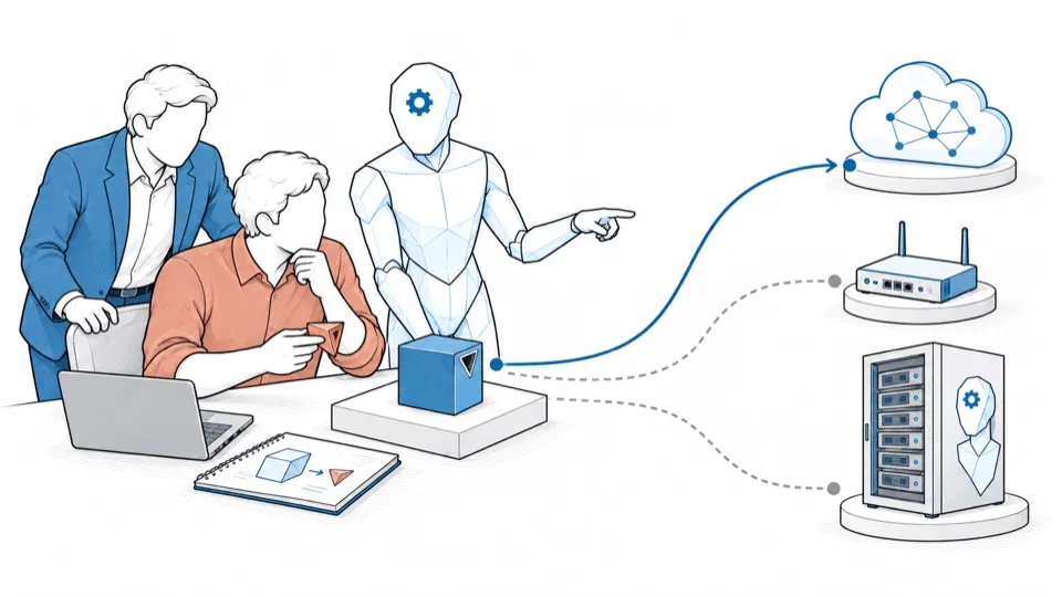 The team connects its brick, as it chooses, to a remote AI, a gateway or an in-house AI.